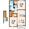 クリアネス大津 2LDKの間取り