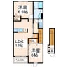 グランガーデンⅠ・Ⅱ・Ⅲ 2LDKの間取り