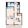 グリーンメール菊陽 1LDKの間取り