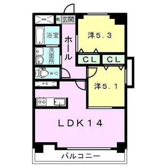 間取図 産交バス（菊池郡）/平の上･菊陽町 徒歩3分 6階 築13年