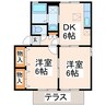 熊本電鉄バス/新山 徒歩4分 1階 築18年 2DKの間取り