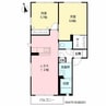 ヴィラ弐番館 2LDKの間取り