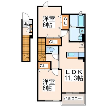 間取図 クレバーレンドA・B・C