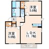 エトワール 2LDKの間取り