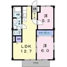 シティハイツ千田Ⅰ・Ⅱ 2LDKの間取り