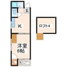 サンシャインヒル 1Kの間取り