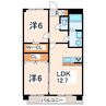 フォレストハイム光の森 2LDKの間取り