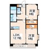 フォレストハイム光の森 2LDKの間取り