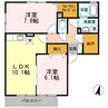 ソレイユ（光の森）　Ａ・Ｂ 2LDKの間取り