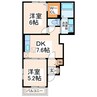 サンシャインヒルズA 2DKの間取り