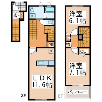 間取図 ヴァンベールⅠ・Ⅱ