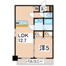 ラームル菊陽 1LDKの間取り
