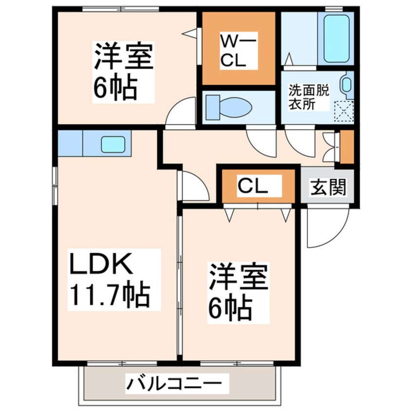 間取図 アルカディア　Ｂ棟