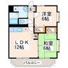 プランタン 2LDKの間取り