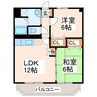 プランタン 2LDKの間取り