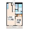 サンクチュアリ古町 1LDKの間取り