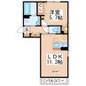 パティオ 1LDKの間取り
