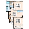 セレノカーサOMIⅡ 2DKの間取り