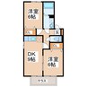 サンコート 2DKの間取り
