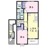 サンリット大津 2LDKの間取り