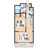 ＮandＥ光の森 1LDKの間取り