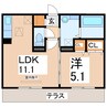 ハッピースマイルハウス 1LDKの間取り