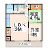 向陽台ハイツ 2LDKの間取り