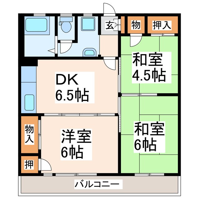 間取り図 向陽台ハイツ