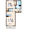 グレイス・Ｋ 1LDKの間取り