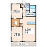 メゾンシャリテⅢ 2LDKの間取り