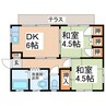 水上貸家 2DKの間取り