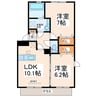 シャン・ドゥダン・パトリ 2LDKの間取り
