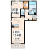 アルページュⅡ 1LDKの間取り