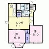メゾンドソレイユ 2LDKの間取り