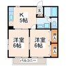 アクティブ（菊池市亘） 2DKの間取り