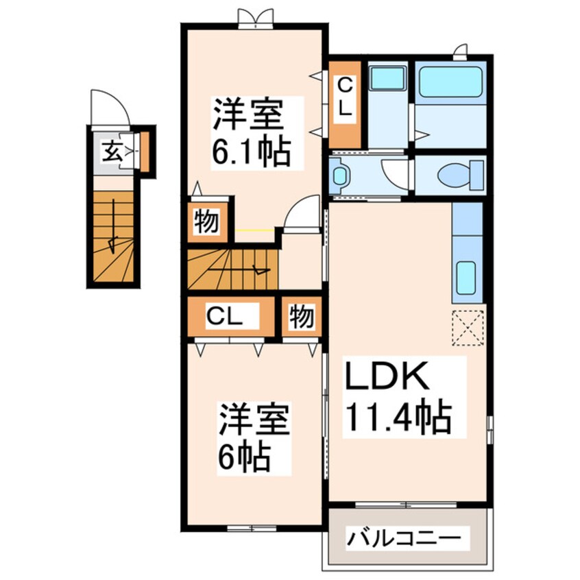 間取図 イリーデアンジュA・B