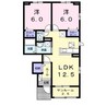 フローラルトラストＡ 2LDKの間取り