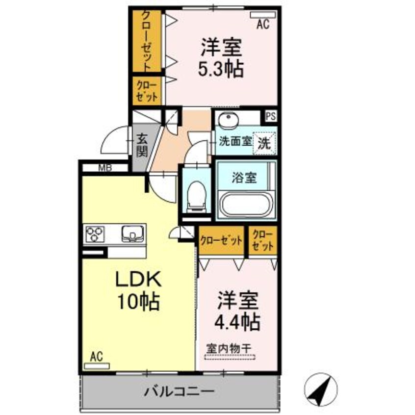 間取図 ハイムセラ菊陽Ｂ