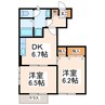 熊本市営バス/団地中央口 徒歩5分 1階 築25年 2DKの間取り