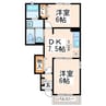 エスポワールⅠ・Ⅱ(龍田) 2DKの間取り