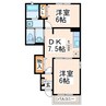 エスポワールⅠ・Ⅱ(龍田) 2DKの間取り