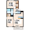 ウィットビオトープ 2LDKの間取り