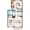 グリーンウッド立田 2LDKの間取り