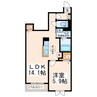 サクライン龍田 1LDKの間取り