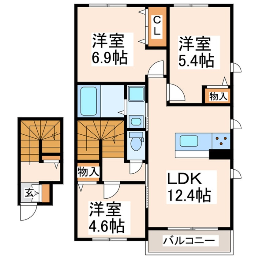 間取図 クレスティーク御宇田