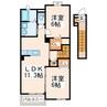 サンパティークD 2LDKの間取り