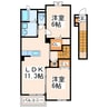 サンパティークD 2LDKの間取り