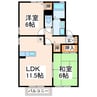 ガーデンコートみずき台 2LDKの間取り