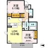 エスポワール大津 2LDKの間取り