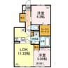 ロイヤル・アプローズ 2LDKの間取り